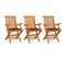 Chaises De Jardin Avec Coussins Rouge 3 PCs Bois De Teck Massif