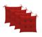 Chaises De Jardin Avec Coussins Rouge 3 PCs Bois De Teck Massif