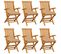 Chaises De Jardin Avec Coussins Beige 6 PCs Bois De Teck Massif