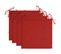 Chaises De Jardin Avec Coussins Rouge 4 PCs Bois De Teck Massif