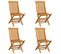 Chaises De Jardin Avec Coussins Anthracite 4 PCs Bois De Teck