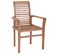 Chaises À Dîner 4pcs Avec Coussins Bordeaux Bois De Teck Massif