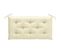 Banc De Jardin Avec Coussin Blanc Crème 112 Cm Bois De Teck