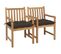 Chaises De Jardin 2 PCs Avec Coussins Taupe Bois De Teck Massif