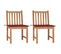 Chaises De Jardin 2 PCs Avec Coussins Bois De Teck Massif