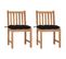 Chaises De Jardin 2 PCs Avec Coussins Bois De Teck Massif