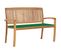 Banc De Jardin Empilable Et Coussin 128,5cm Bois De Teck Massif