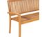 Banc De Jardin Empilable Et Coussin 159 Cm Bois De Teck Massif