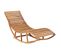 Chaise Longue à Bascule Avec Coussin Bois De Teck Solide