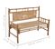 Banc De Jardin Avec Coussin 120 Cm Bambou