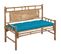 Banc De Jardin Avec Coussin 120 Cm Bambou