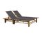 Chaise Longue Pour 2 Personnes Avec Coussins Bambou