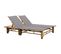 Chaise Longue Pour 2 Personnes Avec Coussins Bambou