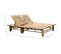 Chaise Longue Pour 2 Personnes Avec Coussins Bambou