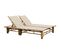 Chaise Longue Pour 2 Personnes Avec Coussins Bambou