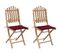 Chaises Pliables De Jardin 2 PCs Avec Coussins Bambou