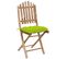 Chaises Pliables De Jardin 2 PCs Avec Coussins Bambou