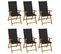 Chaises Pliables De Jardin 6 PCs Avec Coussins Bois D'acacia