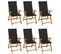 Chaises Pliables De Jardin 6 PCs Avec Coussins Bois D'acacia