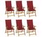 Chaises Pliables De Jardin 6 PCs Avec Coussins Bois D'acacia