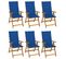 Chaises Pliables De Jardin 6 PCs Avec Coussins Bois D'acacia