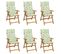 Chaises Pliables De Jardin 6 PCs Avec Coussins Bois D'acacia