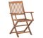 Chaises Pliables De Jardin 4 PCs Avec Coussins Bois D'acacia