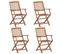 Chaises Pliables De Jardin 4 PCs Avec Coussins Bois D'acacia