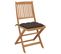 Chaises Pliables De Jardin 4 PCs Avec Coussins Bois D'acacia