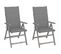 Chaises Inclinables De Jardin Lot De 2 Et Coussins Bois Acacia