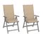 Chaises Inclinables De Jardin Lot De 2 Et Coussins Bois Acacia