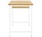 Bureau D'ordinateur Blanc/chêne Clair 105x55x72 Cm Mdf Et Métal