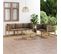 Salon De Jardin 6 PCs Avec Coussins Taupe