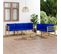 Salon De Jardin 6 PCs Avec Coussins Bleu