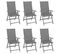 Chaises Inclinables De Jardin Lot De 6 Et Coussins Bois Acacia