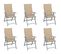 Chaises Inclinables De Jardin Lot De 6 Et Coussins Bois Acacia