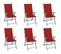 Chaises Inclinables De Jardin Lot De 6 Et Coussins Bois Acacia