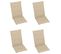 Chaises Inclinables De Jardin 4 PCs Avec Coussins Bois D'acacia