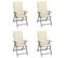 Chaises Inclinables De Jardin Lot De 4 Et Coussins Bois Acacia