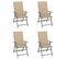 Chaises Inclinables De Jardin Lot De 4 Et Coussins Bois Acacia