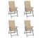 Chaises Inclinables De Jardin Lot De 4 Et Coussins Bois Acacia