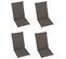 Chaises Inclinables De Jardin Lot De 4 Et Coussins Bois Acacia