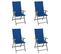 Chaises Inclinables De Jardin Lot De 4 Et Coussins Bois Acacia