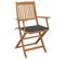 Chaises Pliables De Jardin 6 PCs Avec Coussins Bois D'acacia