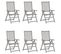 Chaises Inclinables De Jardin 6 PCs Gris Bois Solide D'acacia