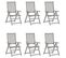 Chaises Inclinables De Jardin 6 PCs Gris Bois Solide D'acacia