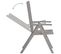 Chaises Inclinables De Jardin 6 PCs Gris Bois Solide D'acacia