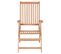 Chaises inclinables de jardin 6 pcs Bois de teck solide