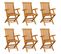 Chaises Pliables De Jardin 6 PCs Bois De Teck Solide