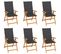 Chaises De Jardin 6 PCs Avec Coussins Anthracite Bois De Teck